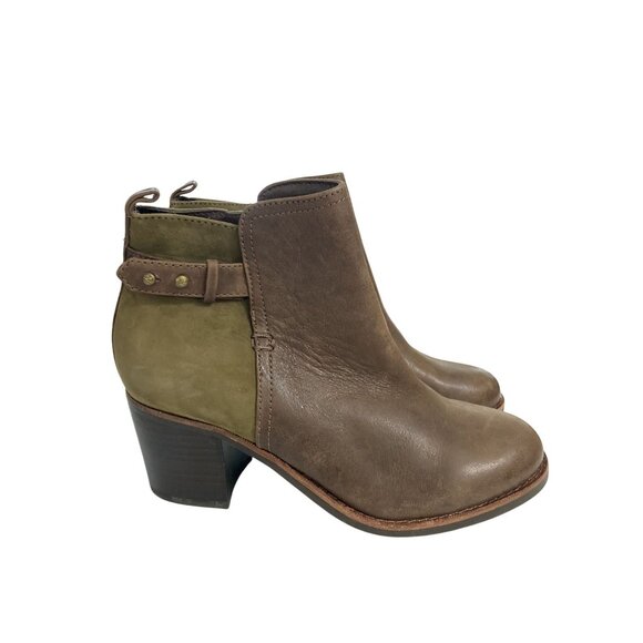 Sperry Ambrose Women's size  5.5M Brown Olive Leather Ankle Boots - Picture 4 of 7